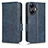 Custodia Portafoglio In Pelle Cover con Supporto C02X per Realme Narzo N55 Blu