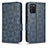 Custodia Portafoglio In Pelle Cover con Supporto C02X per Samsung Galaxy A02s Blu