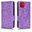 Custodia Portafoglio In Pelle Cover con Supporto C02X per Samsung Galaxy A03 Viola