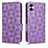 Custodia Portafoglio In Pelle Cover con Supporto C02X per Samsung Galaxy A04 4G Viola