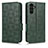 Custodia Portafoglio In Pelle Cover con Supporto C02X per Samsung Galaxy A04s Verde