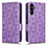 Custodia Portafoglio In Pelle Cover con Supporto C02X per Samsung Galaxy A14 5G Viola