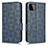 Custodia Portafoglio In Pelle Cover con Supporto C02X per Samsung Galaxy A22 5G Blu