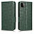 Custodia Portafoglio In Pelle Cover con Supporto C02X per Samsung Galaxy A22 5G Verde