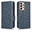 Custodia Portafoglio In Pelle Cover con Supporto C02X per Samsung Galaxy A23 4G Blu