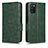 Custodia Portafoglio In Pelle Cover con Supporto C02X per Samsung Galaxy F02S SM-E025F Verde