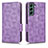 Custodia Portafoglio In Pelle Cover con Supporto C02X per Samsung Galaxy S22 Plus 5G Viola