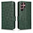 Custodia Portafoglio In Pelle Cover con Supporto C02X per Samsung Galaxy S22 Ultra 5G Verde