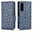 Custodia Portafoglio In Pelle Cover con Supporto C02X per Sony Xperia 1 IV SO-51C Blu