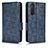 Custodia Portafoglio In Pelle Cover con Supporto C02X per Sony Xperia 5 II Blu