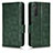 Custodia Portafoglio In Pelle Cover con Supporto C02X per Sony Xperia 5 II Verde