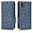 Custodia Portafoglio In Pelle Cover con Supporto C02X per Sony Xperia Ace III Blu