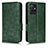 Custodia Portafoglio In Pelle Cover con Supporto C02X per Vivo iQOO Z6 5G Verde