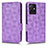 Custodia Portafoglio In Pelle Cover con Supporto C02X per Vivo iQOO Z6 5G Viola