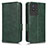 Custodia Portafoglio In Pelle Cover con Supporto C02X per Vivo Y11 (2023) Verde