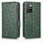 Custodia Portafoglio In Pelle Cover con Supporto C02X per Xiaomi Mi 11i 5G (2022) Verde
