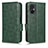 Custodia Portafoglio In Pelle Cover con Supporto C02X per Xiaomi Poco M5 4G Verde