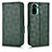 Custodia Portafoglio In Pelle Cover con Supporto C02X per Xiaomi Poco M5S Verde