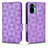 Custodia Portafoglio In Pelle Cover con Supporto C02X per Xiaomi Poco M5S Viola