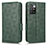 Custodia Portafoglio In Pelle Cover con Supporto C02X per Xiaomi Poco X4 NFC Verde