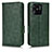 Custodia Portafoglio In Pelle Cover con Supporto C02X per Xiaomi Redmi 10 Power Verde