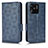 Custodia Portafoglio In Pelle Cover con Supporto C02X per Xiaomi Redmi 10C 4G Blu