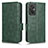 Custodia Portafoglio In Pelle Cover con Supporto C02X per Xiaomi Redmi 11 Prime 4G Verde