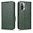 Custodia Portafoglio In Pelle Cover con Supporto C02X per Xiaomi Redmi Note 10 Pro 4G Verde