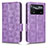 Custodia Portafoglio In Pelle Cover con Supporto C02X per Xiaomi Redmi Note 11E Pro 5G Viola