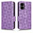 Custodia Portafoglio In Pelle Cover con Supporto C02X per Xiaomi Redmi Note 11R 5G Viola