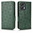 Custodia Portafoglio In Pelle Cover con Supporto C02X per Xiaomi Redmi Note 11T Pro+ Plus 5G Verde