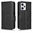 Custodia Portafoglio In Pelle Cover con Supporto C02X per Xiaomi Redmi Note 12 Explorer Nero