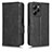 Custodia Portafoglio In Pelle Cover con Supporto C02X per Xiaomi Redmi Note 12 Pro Speed 5G Nero