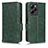 Custodia Portafoglio In Pelle Cover con Supporto C02X per Xiaomi Redmi Note 12 Pro Speed 5G Verde