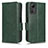 Custodia Portafoglio In Pelle Cover con Supporto C02X per Xiaomi Redmi Note 12S Verde