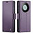 Custodia Portafoglio In Pelle Cover con Supporto C03S per Huawei Mate 60 Viola