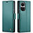 Custodia Portafoglio In Pelle Cover con Supporto C03S per Oppo Reno10 5G Verde