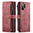 Custodia Portafoglio In Pelle Cover con Supporto C03S per Samsung Galaxy A13 4G Rosso