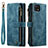 Custodia Portafoglio In Pelle Cover con Supporto C03S per Samsung Galaxy A22 5G Blu