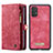 Custodia Portafoglio In Pelle Cover con Supporto C03S per Samsung Galaxy A32 5G Rosso