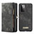 Custodia Portafoglio In Pelle Cover con Supporto C03S per Samsung Galaxy A72 4G Nero