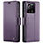 Custodia Portafoglio In Pelle Cover con Supporto C03S per Xiaomi Mi 13T 5G Viola