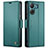 Custodia Portafoglio In Pelle Cover con Supporto C03S per Xiaomi Redmi 13C Verde