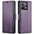 Custodia Portafoglio In Pelle Cover con Supporto C03S per Xiaomi Redmi Note 13 5G Viola