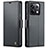 Custodia Portafoglio In Pelle Cover con Supporto C03S per Xiaomi Redmi Note 13 Pro 5G Nero