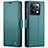 Custodia Portafoglio In Pelle Cover con Supporto C03S per Xiaomi Redmi Note 13 Pro 5G Verde