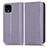 Custodia Portafoglio In Pelle Cover con Supporto C03X per Google Pixel 4 XL Viola