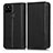 Custodia Portafoglio In Pelle Cover con Supporto C03X per Google Pixel 4a 5G Nero