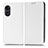 Custodia Portafoglio In Pelle Cover con Supporto C03X per Huawei Honor X5 Plus Bianco