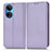 Custodia Portafoglio In Pelle Cover con Supporto C03X per Huawei Honor X7 Viola